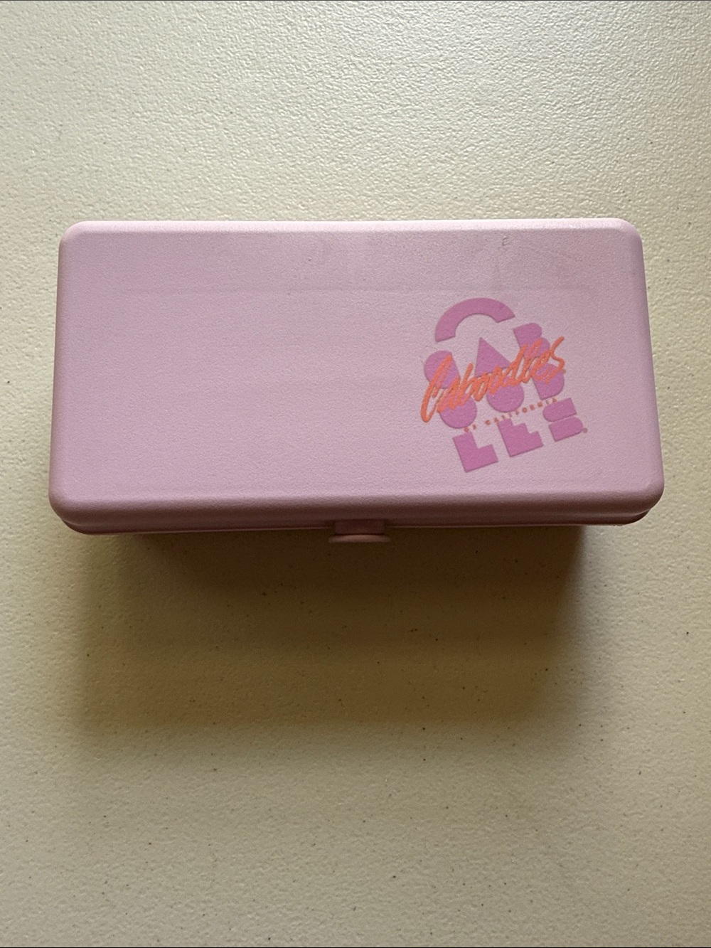 Vintage Caboodles Purple & Pink Cosmetic Case with Retro Logo - Like New